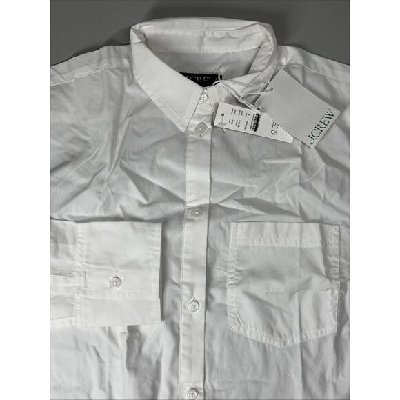 J Crew Garçon Classic Shirt in Cotton Poplin Womens 4 White Button Up Office - Picture 3 of 11